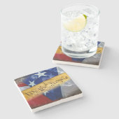 Wir, die amerikanische Flagge Steinuntersetzer (Seitenansicht)