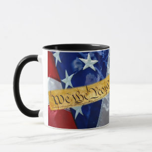 Wir, die amerikanische Flagge Tasse