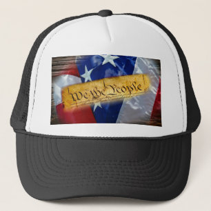 Wir, die amerikanische Flagge Truckerkappe