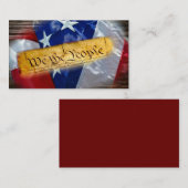 Wir, die amerikanische Flagge Visitenkarte (Vorne/Hinten)