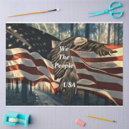 Wir, die amerikanische Volksverfassung Bald Eagle Seidenpapier (Basteln)