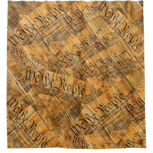 Wir, die amerikanische Volksverfassung Rustikales  Duschvorhang (Vorderseite)