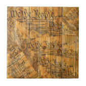 Wir, die amerikanische Volksverfassung Rustikales  Fliese (Vorderseite)