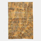 Wir, die amerikanische Volksverfassung Rustikales Geschirrtuch (Vertikal)