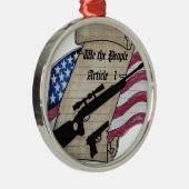 (Wir die Leute) 2. Änderungs-Gewehre des Artikel-1 Silbernes Ornament (Rechts)