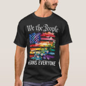 Wir, die Leute, bedeutet jeder Regenbogenschwanz T-Shirt (Vorderseite)