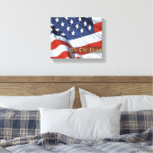 Wir, die Leute, die Fahne gezackte Canvas Leinwanddruck (Insitu (Schlafzimmer))