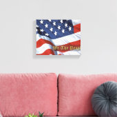 Wir, die Leute, die Fahne gezackte Canvas Leinwanddruck (Insitu (Wohnzimmer))