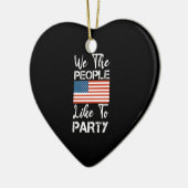 Wir, die Leute mögen das Party Patriotic 4. Juli Keramik Ornament (Links)