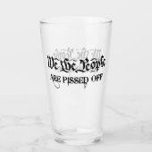 Wir, die Leute sind von Biden-Bier verärgert Glas (Rückseite)