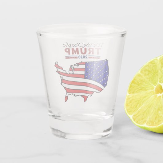 "Wir die Leute-" Trumpf 2020 Schnapsglas (Rückseite)