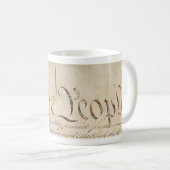 "Wir die Leute" US-Konstitutions-Tasse Kaffeetasse (VorderseiteRechts)