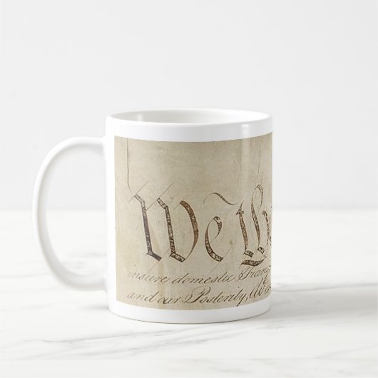 "Wir die Leute" US-Konstitutions-Tasse Kaffeetasse (Links)