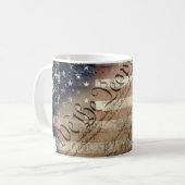 WIR die LEUTE-VINTAGE INDUSTRIELLE USA-FLAGGE Kaffeetasse (Vorderseite Links)