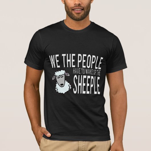 Wir die Leute wachen das Sheeple auf T-Shirt (Vorderseite)