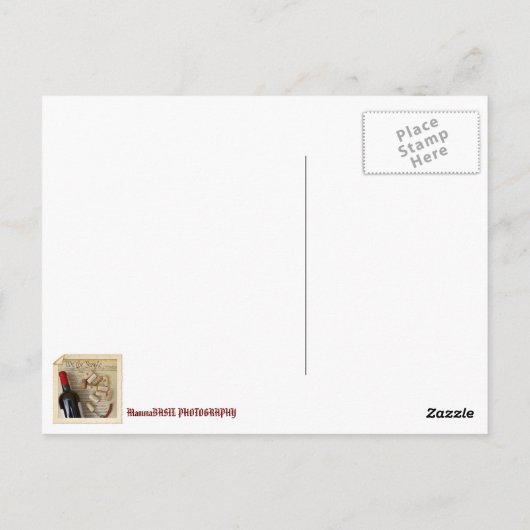 Wir die Leute Wein Postkarte! Postkarte (Rückseite)