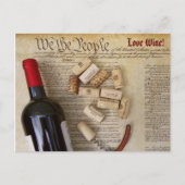 Wir die Leute Wein Postkarte! Postkarte (Vorderseite)