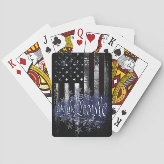 WIR DIE MENSCHEN 13 Sterne Industrielle amerikanis Spielkarten (Rückseite)