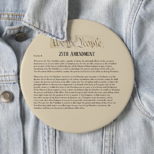 Wir, die Menschen 25. Verfassungsänderung widerste Button (Beispiel)