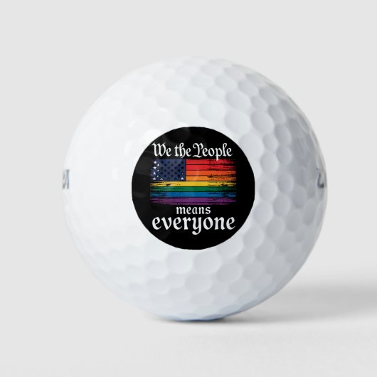 Wir, die Menschen, bedeuten, dass alle USA LGBTQ-F Golfball (Vorderseite)