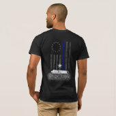 WIR DIE MENSCHEN Betsy Ross BLUE LINE Amerikanisch T-Shirt (Schwarz voll)