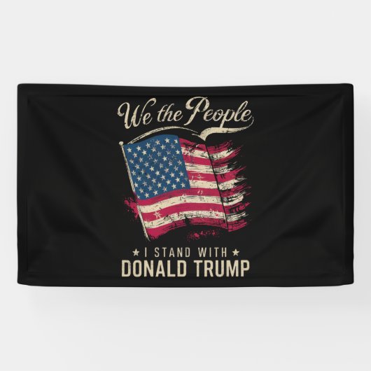 Wir, die Menschen, die ich mit Donald Trump stehe, Banner (Horizontal)