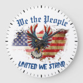 Wir, die Menschen, die wir vereint sind, stehen au Große Wanduhr (Vorderseite)