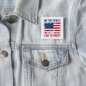 Wir die Menschen Funny Distressed USA Flag 4. Juli Button (Beispiel)