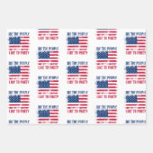 Wir die Menschen Funny Distressed USA Flag 4. Juli Geschenkpapier Set (Vorderseite)