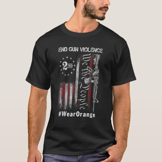 Wir, die Menschen genug, um die Gewalt der Waffen  T-Shirt (Vorderseite)