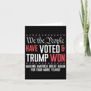 Wir, die Menschen haben abgestimmt, und Trump hat Karte