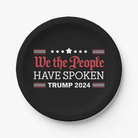 Wir, die Menschen, haben Trump 2024 gesprochen Pappteller (Vorderseite)