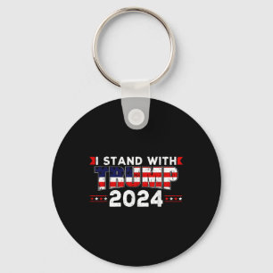 Wir, die Menschen stehen mit Donald Trump 2024 Ame Schlüsselanhänger