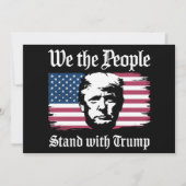 Wir, die Menschen, stehen mit Donald Trump-Unterst Einladung (Vorderseite)