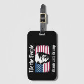 Wir, die Menschen, stehen mit Donald Trump-Unterst Gepäckanhänger (Vorderseite Vertikal)