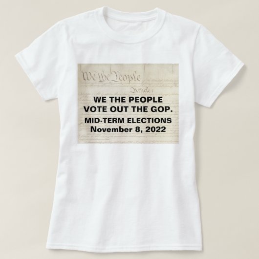 Wir, die Menschen, stimmen für die Zwischenwahlen  T-Shirt (Design vorne)