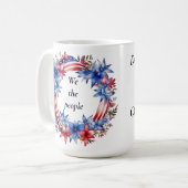 WIR, DIE MENSCHEN, STIMMEN NICHT FÜR EINEN VERURTE KAFFEETASSE (Vorderseite Links)