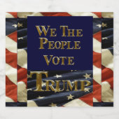 WIR DIE MENSCHEN STIMMEN TRUMP SCHAUMWEINETIKETT (Einzelnes Label)