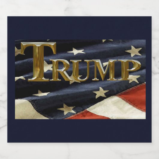 WIR DIE MENSCHEN STIMMEN TRUMP SCHAUMWEINETIKETT (Einzelnes Label)