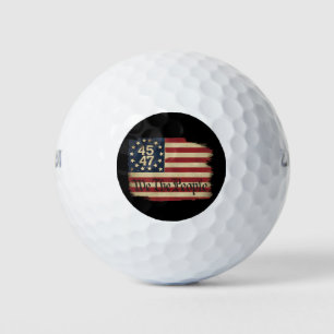 Wir, die Menschen Trump 45 47 bedrückte Vintage Fl Golfball