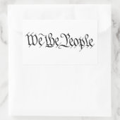 WIR DIE MENSCHEN - VERFASSUNG - Patriotische Aufkl Rechteckiger Aufkleber (Tasche)
