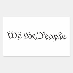 WIR DIE MENSCHEN - VERFASSUNG - Patriotische Aufkl Rechteckiger Aufkleber