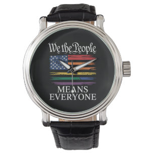 Wir, die Menschen, verstehen jeden LGBTQ-Stolz Armbanduhr
