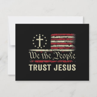 Wir, die Menschen vertrauen Jesus - die US-Flagge 