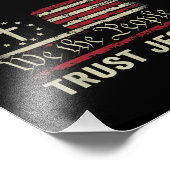 Wir, die Menschen vertrauen Jesus - die US-Flagge Fotodruck (Ecke)