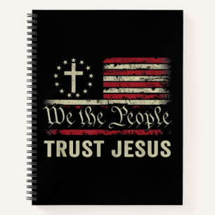 Wir, die Menschen vertrauen Jesus - die US-Flagge Notizblock