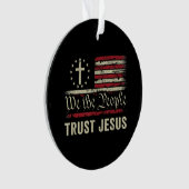 Wir, die Menschen vertrauen Jesus - die US-Flagge Ornament (Vorderseite)