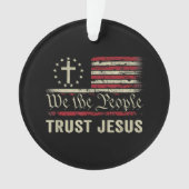 Wir, die Menschen vertrauen Jesus - die US-Flagge Ornament (Vorderseite)