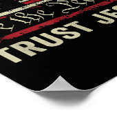 Wir, die Menschen vertrauen Jesus - die US-Flagge Poster (Ecke)