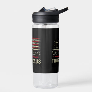 Wir, die Menschen vertrauen Jesus - die US-Flagge Trinkflasche